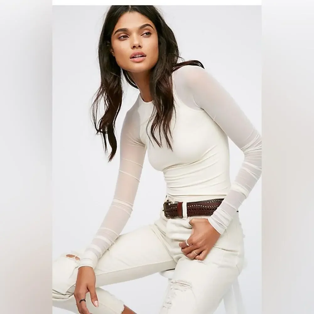 Free People Scrunch Sleeve Seamless Size Extra Small / Small